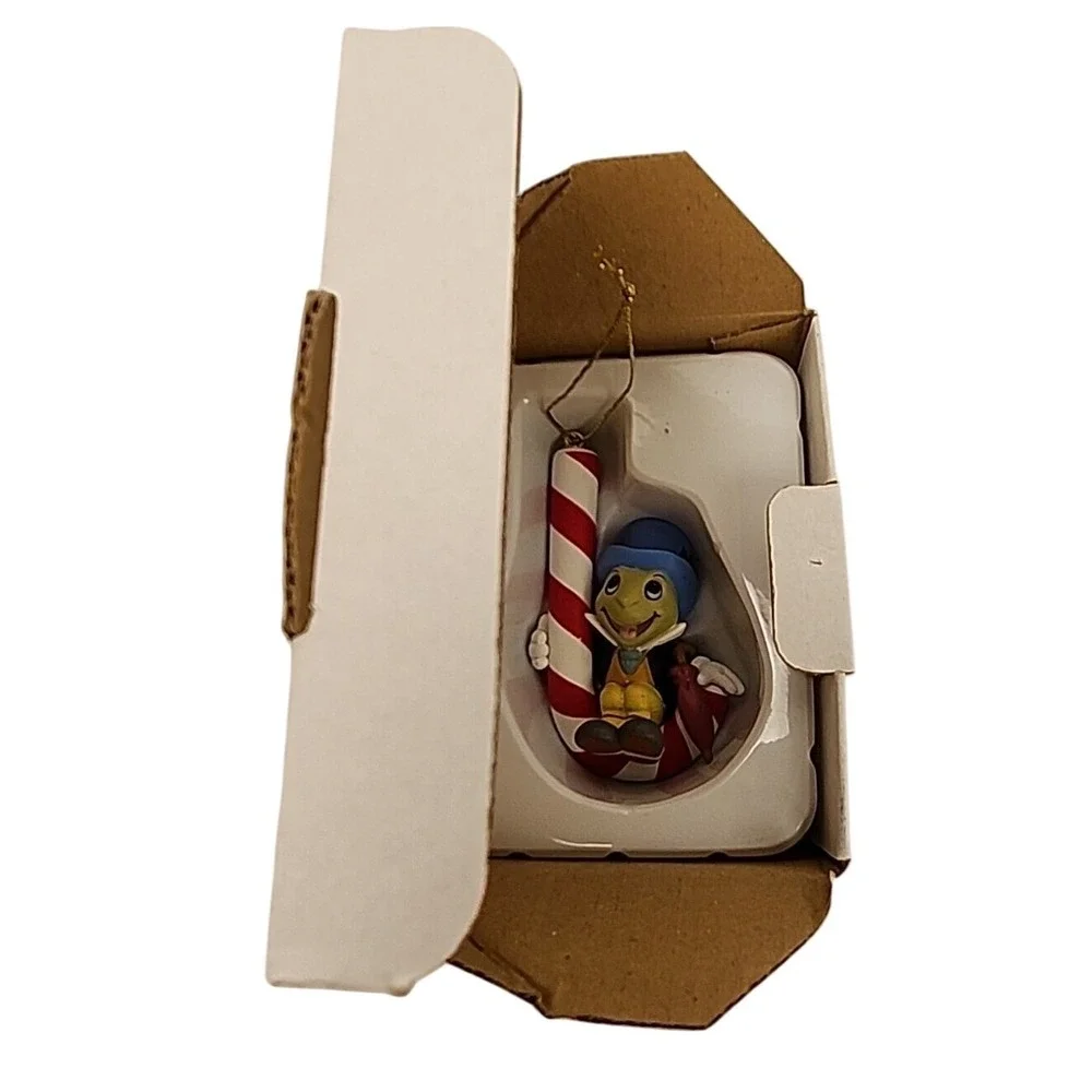 Disney Christmas Magic Jiminy Cricket Candy Cane Ornament Pinocchio Vintage